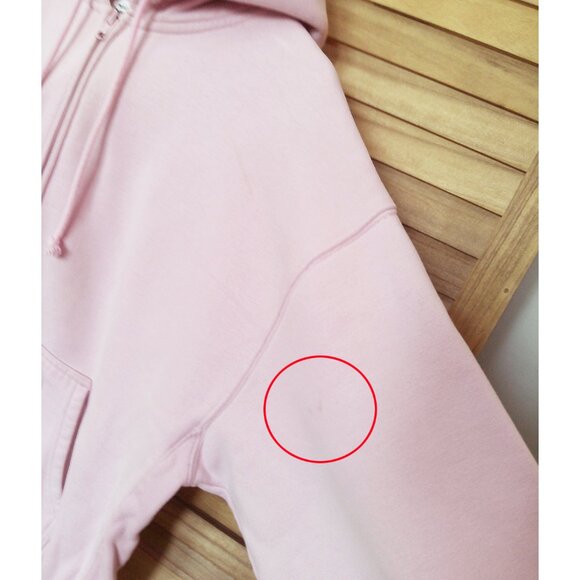 Aritzia TNA Sweatfleece Cozy Fleece Boyfriend Fit Full Zip Up Hoodie Size L $95 - Picture 12 of 13